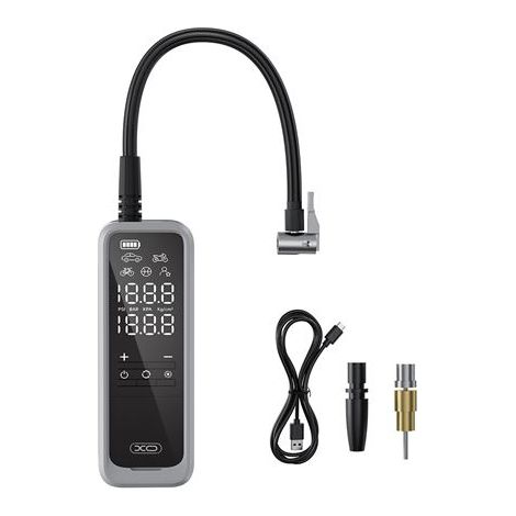Xo cz018 inflator de portable air - écran lcd - 3-port - powerbank 5000mah - torche - torche