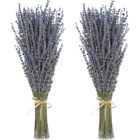 Bouquets de fleurs de lavande séchées (plus de 200 tiges, de 38 à 43 cm de long) pour la décoration intérieure,les loisirs créatifs, les cadeaux (1/4)