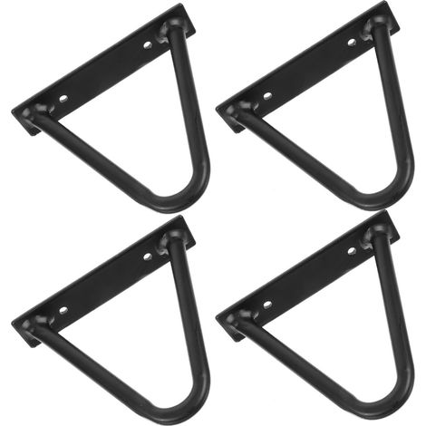 Pieds Métalliques pour Table Noirs 4pcs Résistants la Rouille et Solides Jambes de Bureau Modernes et Simples pour Tables de Chevet (1/5)
