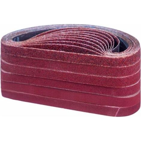 Pack de 60 bandes abrasives 13 x 457 mm – 10 grains 40/60/80/100/180/240 – Traitement anti-colmatage – Pour ponçage bois et métal (1/4)