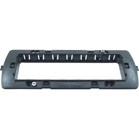 SUPPORTO PLACCA INTERRUTTORI INTERRUTTORE MURO 7 POSTI COMPATIBILE LIVING (1/4)