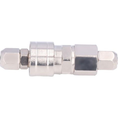 Raccord rapide air acier inoxydable nickélés autobloquant connexion pneumatique tube 8mm kit 2 pcs embout et fiche SP+PP20 (1/5)