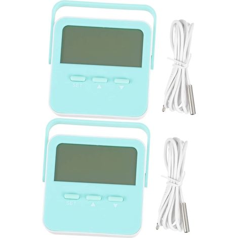 2pièces Thermomètre à Avec Support Outil De Mesure De Température Intérieur Extérieur Écran Large Précision Rapide Et Fixation Magnétique Pour Réfrigérateur Et (1/5)