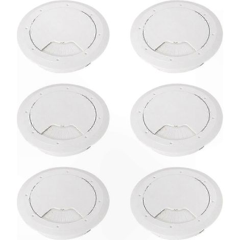 Set mit 6 x 60 mm Kabeldurchführungen für den Schreibtisch zur Kabelführung, ideal für Zuhause und Büro (1/5)