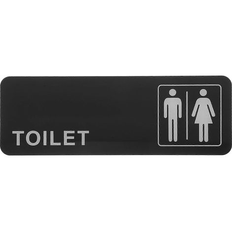 Panneau de signalisation pour toilettes hommes et femmes en plastique, autocollant. (1/5)