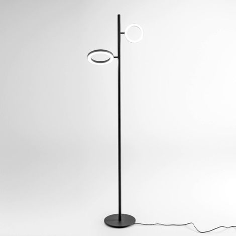 Piantana moderna gea luce gpin32 led alluminio dimmerabile orientabile