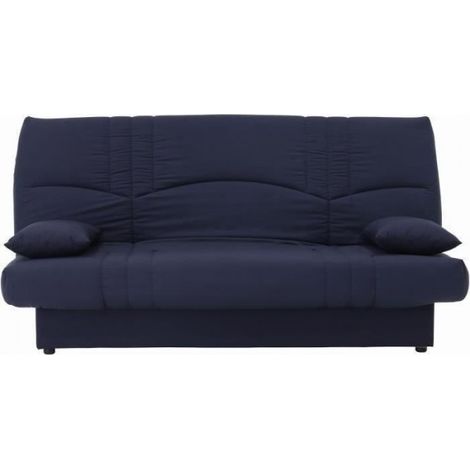 Banquette clic clac 3 places - Tissu bleu foncé - Style Contemporain - L 190 x P 92 cm - DREAM (1/3)