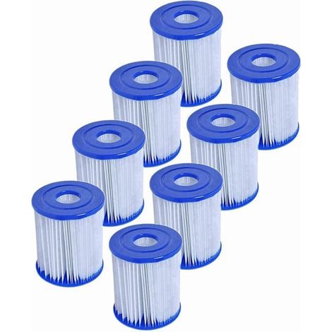 Cartouches filtrantes for Bestway de Taille I pour piscines for Bestway Pompe de Piscine, Filtre De Piscine Gonflable, Installation Facile (8 PCS) (1/5)