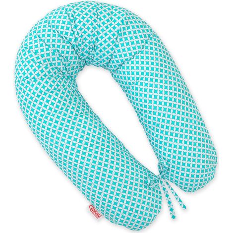 Almohada de embarazo más larga para que las embarazadas duerman + funda extraíble - MINI-roseta menta (1/5)