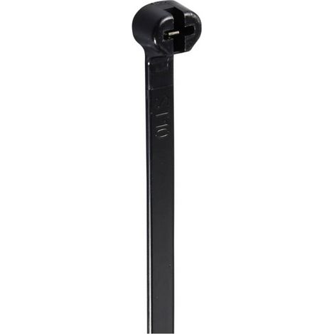 TRU COMPONENTS TC-12814200 Fascetta per cavi 370 mm 7 mm Nero con linguetta metallica, Resistente ai raggi UV 100 pz. (1/2)