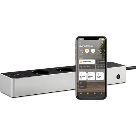 Eve Energy Strip - Presa tripla intelligente e misuratore di energia con protezione da sovratensione e sovracorrente e tecnologia Apple HomeKit (1/5)