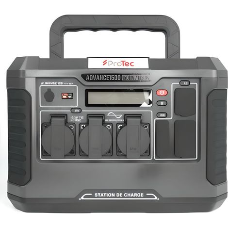 Groupe électrogène portable Advance 1500 – 1500W – 1328Wh – Onduleur pur sinus – 3 prises 230V – IP54 – Éclairage de secours – Protec (1/5)