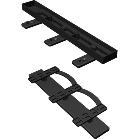 Neuhofer Montageset Raumtrenner 39 x 19 cm schwarz (1/3)