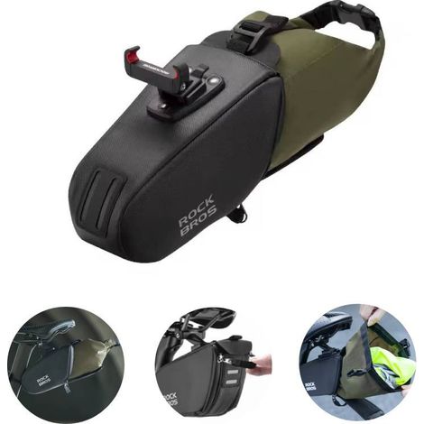 Borsa sottosella per bicicletta Rockbros 30130058001, impermeabile e regolabile. (1/5)