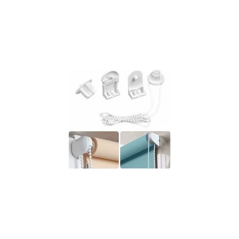 Fixations pour stores enrouleurs 25 mm – Kit de réparation avec supports et chaîne à billes 2m – Matériau plastique durable (1/4)