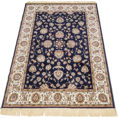 Tappeto per salotto tipo persiano blu Rubine