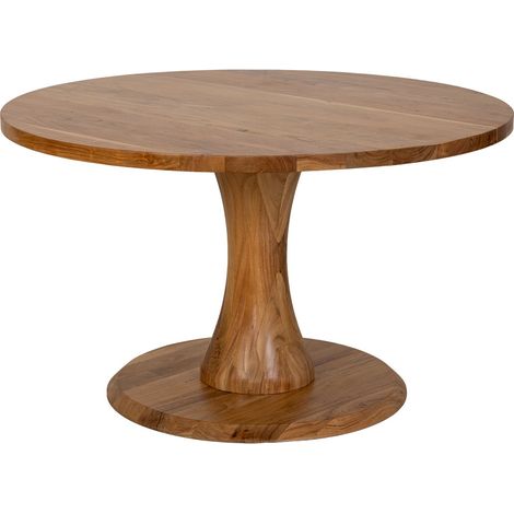 Mesa de comedor de madera marrón 130x130x77h cm