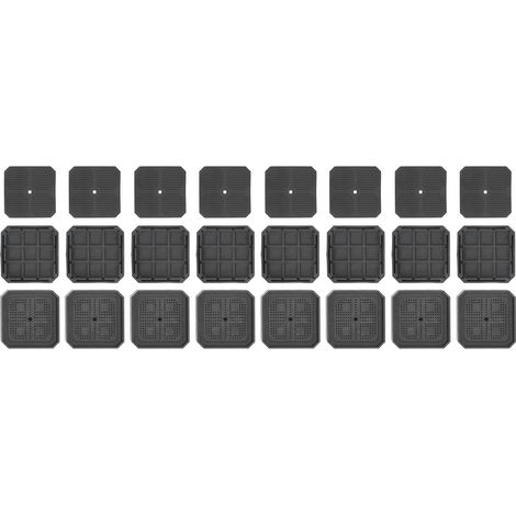 Ensemble de 8 rehausseurs de lit entièrement recouverts, antidérapants et empilables, pour meubles, meubles de rangement, machines à laver, tables et chaises. (1/5)