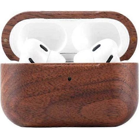 Étui en bois pour AirPods 4, style rétro, en bois massif, avec trou pour dragonne préinstallé et protection antidérapante. (1/5)