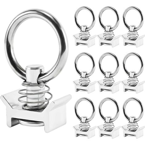 Lot de 10 pièces de rechange avec anneau pour rail d'arrimage d'avion, pouvant contenir (1/5)