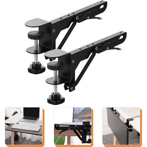 Support d'extension de Pliant en Acier inoxydable pour établi, Équerre pliante Support (2 Pièces)