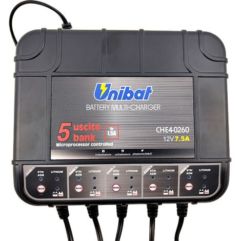 CARICABATTERIA MANTENITORE 'CHARGER BANK' corrente di carica 14,4V (piombo) - 14,6V (litio)