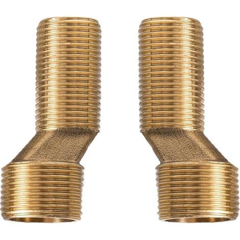 Adaptateur de robinet de douche avec bras pivotant, connecteur en laiton 3/4" à 1/2" pour robinets de salle de bain (1/5)