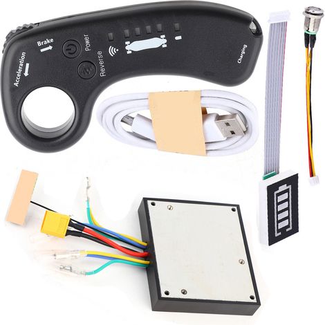 Kit de planche à roulettes électrique ESC, 430W 36V Dual Drive moteur de remplacement de carte mère Longboard de commande de remplacement sans brosse avec télécommande pour la planche à roulettes DIY (1/5)