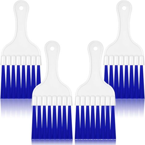 4-teiliges Set: Klimaanlagen-Kondensator-Reinigungsbürste, Kühlschrank-Spulenbürste, Spulenreinigungsbürste, kleine Rührbürste, blau (1/4)