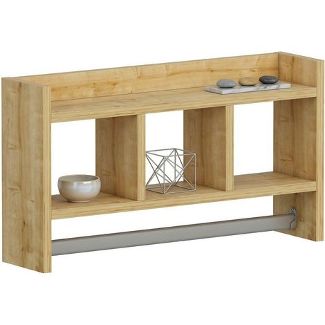 Regal "Cortale", 4 Böden, Farbverlauf, Gestell Eiche, 64x15x35h cm, Braun Eiche