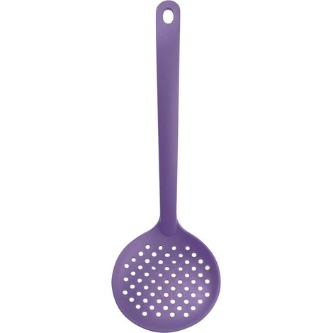Ecumoire - 1 Unité - Nylon - Résistance 210 Degrés - Cuisine Anti-adhérente - Violet - 32 x 11 x 7 cm