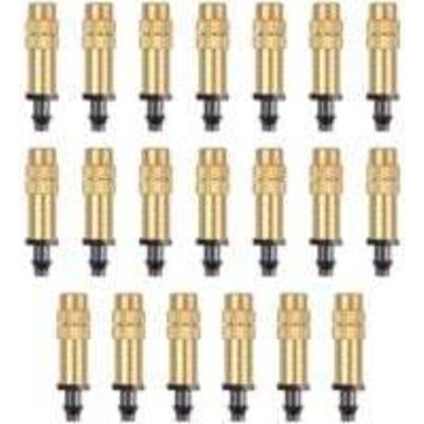 Buses de brumisation réglables en laiton – Lot de 20 pièces – Atomisation uniforme pour irrigation de jardins et serres – Connecteur compatible 4/7 - HOUSE20 (1/5)