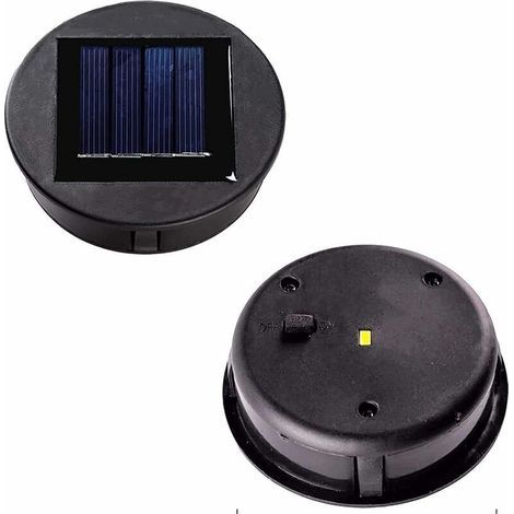 Solar lamp, Set of 2 replacement solar lamps with LED bulbs, solar panel, lantern, replacement cover, replacement bulb for hanging lanterns, LED solar lamps, etc. (1/5)