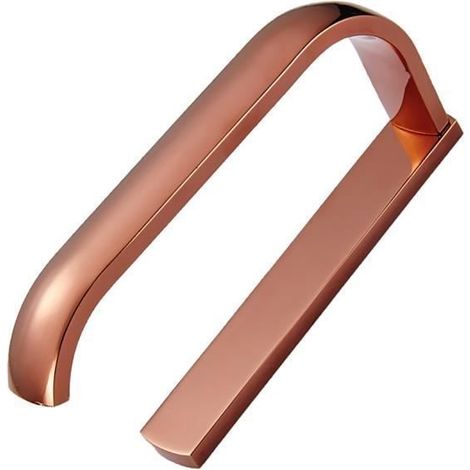 Portarotolo di carta igienica da parete in stile retrò, color oro rosa. (1/4)