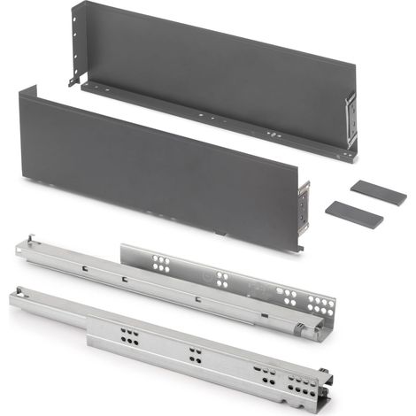 Tiroir extérieur Simplex 25kg hauteur 159mm, profondeur 440mm, acier, Gris antracite (1/5)