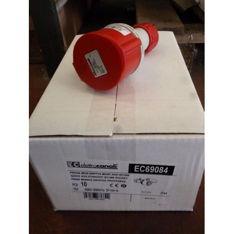 ELETTROCANALI - PRESA MOBILE DIRITTA 380V 3P+N+T 16A