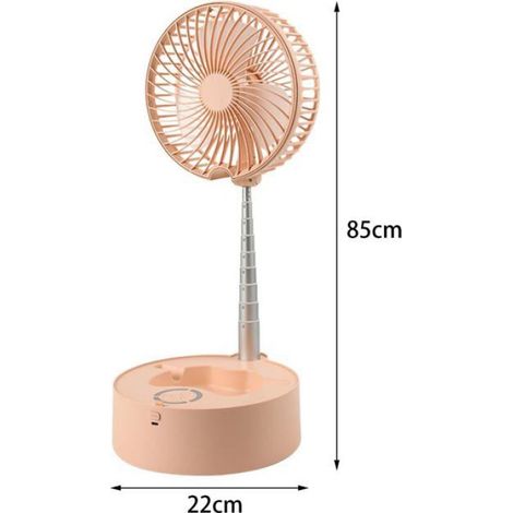 Ventilateur sur pied télescopique oscillant, portable et réglable avec télécommande pour ventilation domestique (1/3)