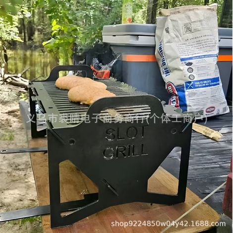 New Hot Selling Collapsible BBQ Grill for Easy Storage Steel - Matte Black - Size: 402225cm