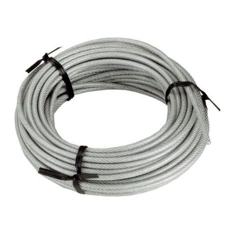 Connex DY2701386 Cable en Acier/moule Plastique avec noyau textile 15 m x 4 mm (1/2)