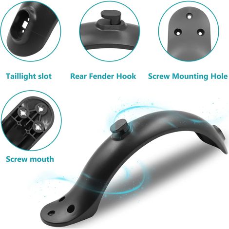 Parafango posteriore per monopattino elettrico M365/M365 Pro, con supporto per parafango, ammortizzatori in silicone, attrezzi e viti, accessorio per monopattino elettrico (1/4)