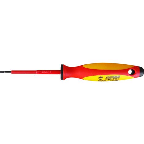 Cacciavite per elettricista piatto isolato 1000V 2,5x0,4mm TECHMAN
