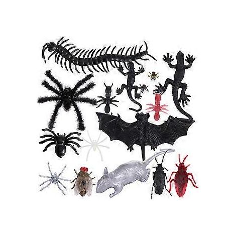 150 insectes factices en plastique (araignées, scorpions) pour décorer une fête d'Halloween