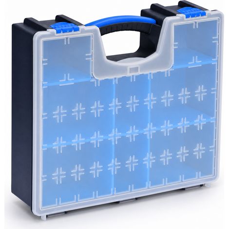 Cassetta portautensili portatile per viti e pezzi blu 16,5 pollici (1/5)