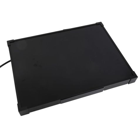140-W-Strahlungsheizung für Hühnerställe mit 40 x 30 cm großer, schwarzer Edelstahlplatte und 2,5 m langem Kabel