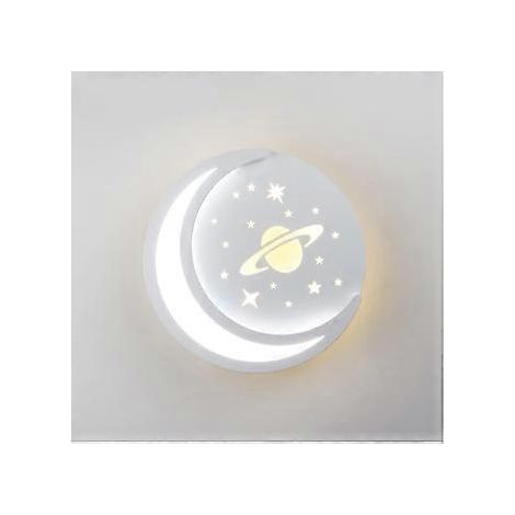 14-W-LED-Wandleuchte, weiße Wandleuchte, Design-Wandleuchte, Kaltweiß 6000K + Warmweiß 3000K, Wandleuchte für Kinderzimmer/Treppe