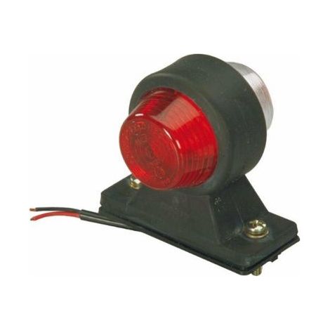 FANALE FANALINO 12V LUCE INGOMBRO LATERALE BIANCO ROSSO RIMORCHIO CARRELLI 30058 (1/2)