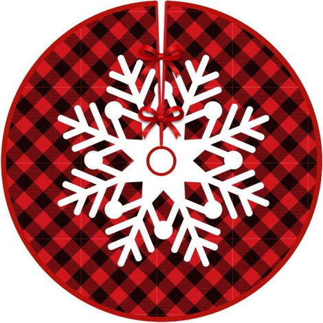 Jupe de sapin de Noël de 120 cm de diamètre, tabliers de fond pour sapin de Noël, décoration de sapin de Noël, décoration d'intérieur (Style 9) (1/4)