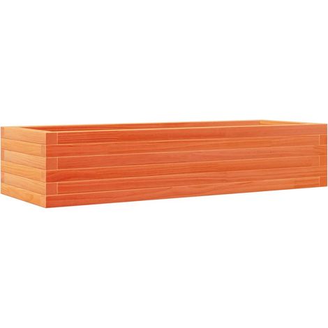 Vassoio per fioriera aiuola rialzata piante fiori terrazza giardino cera 110 x 40 x 23 cm legno di pino massiccio marrone 020038429
