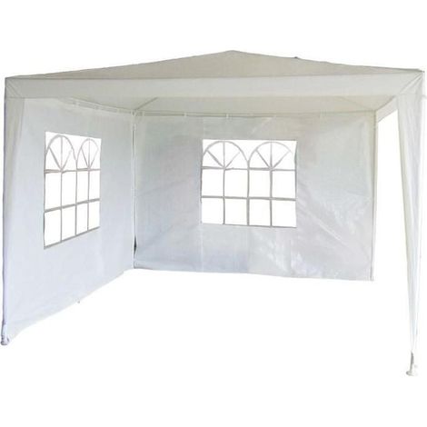 TrendLine Pavillon 3x3x2,5 m weiss inkl. 2 Seitenteile Gartenpavillon Gartenzelt (1/3)