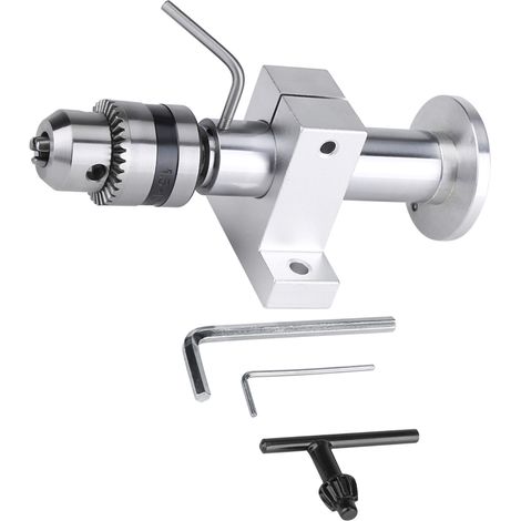 Pointe rotative précise pour tour à bois, avec clé, mandrin de tournage miniature, outillage bricolage menuiserie, centre tournant haute précision, accessoire DIY. (1/5)